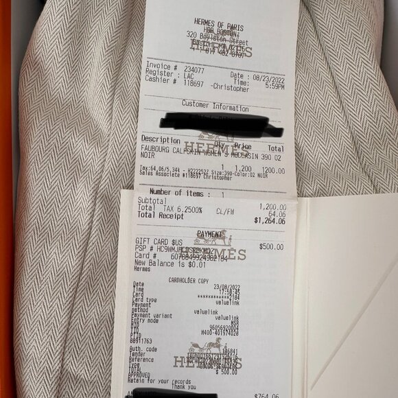 New Hermes Faubourg Loafer- 39 in Noir with Box, Dustbag, Receipt + Ribbon! - Picture 7 of 9